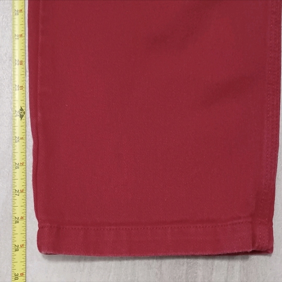 Vintage Tommy Hilfiger Jeans Women's Carpenter Red 100% Cotton Size 6 - Picture 4 of 8